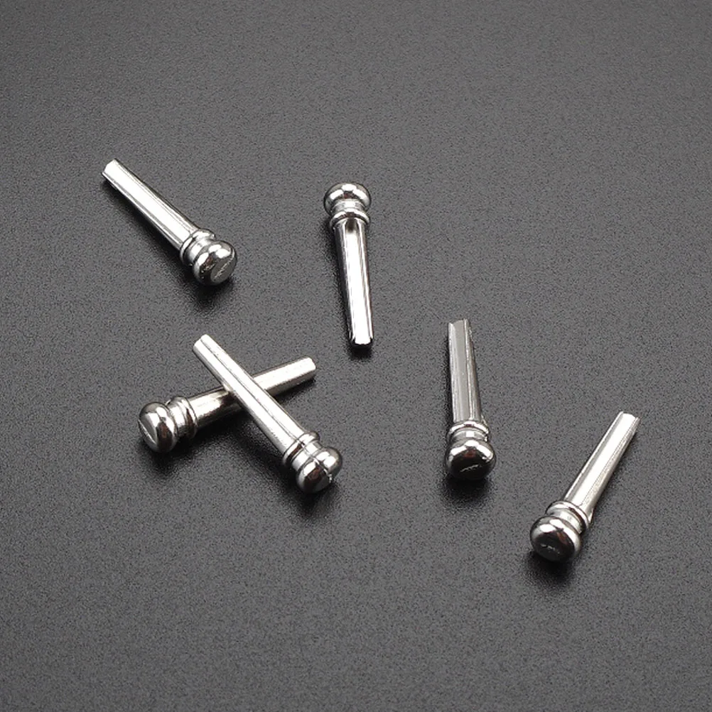 6 Pcs String Pegs Corrosion-resistant Bridge Metal Guitar Silver Guitars Replacement Good Texture
6 Pcs String Pegs Corrosion-resistant Bridge Metal Guitar Silver Guitars Replacement Good Texture
