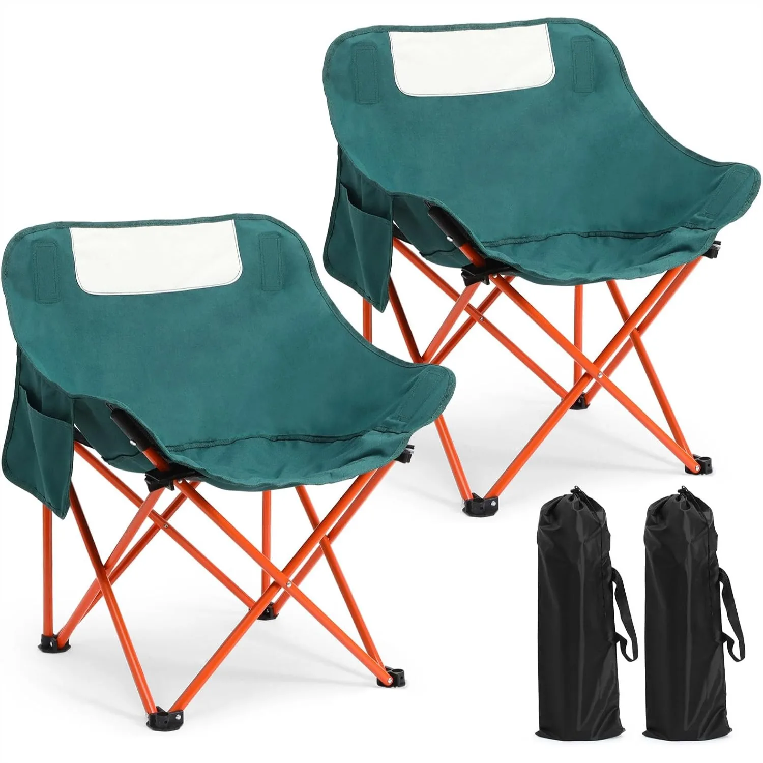 2 Pack Compact Camping Chairs Portable Folding with Carry Bag Moon Chairs for Travel Picnic Hiking Beach Fishing, 600D Oxford
2 Pack Compact Camping Chairs Portable Folding with Carry Bag Moon Chairs for Travel Picnic Hiking Beach Fishing, 600D Oxford