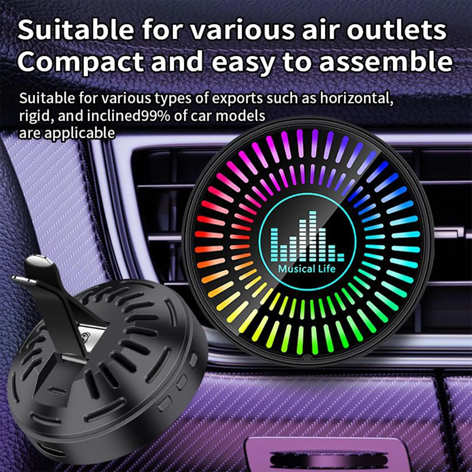 Car Aromatherapy Diffuser Music Rhythm LED Ambient Light USB Charging Air Freshener Lamp Sound Control Deodorizer
Car Aromatherapy Diffuser Music Rhythm LED Ambient Light USB Charging Air Freshener Lamp Sound Control Deodorizer