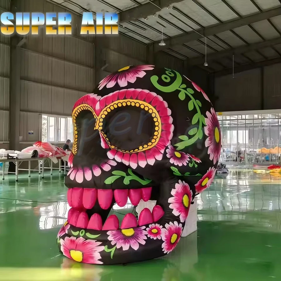 Giant Inflatable Sugar Skull with Pink Flower Print, Day of the Dead Halloween Party Booth Ornament
Giant Inflatable Sugar Skull with Pink Flower Print, Day of the Dead Halloween Party Booth Ornament