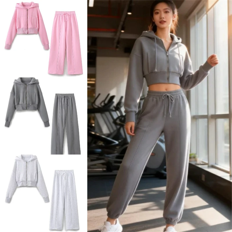 2026 Spring New Arrival Office Chic Cropped Hoodie & Plush Flowy Jogger Pants Set - 3 Colors
2026 Spring New Arrival Office Chic Cropped Hoodie & Plush Flowy Jogger Pants Set - 3 Colors