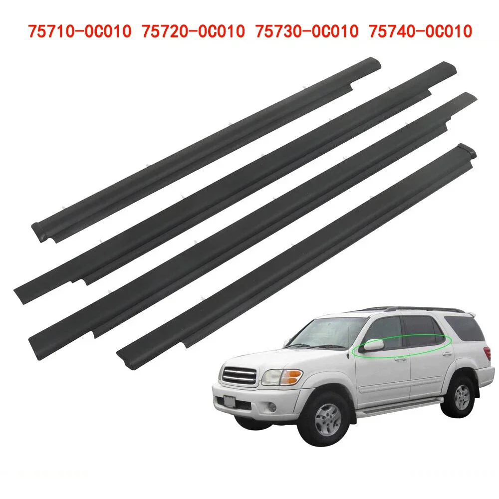 4pcs Door Belt Molding Weatherstrip Compatible for Toyota Sequoia 2001-2007 75710-0C010 75720-0C010 75730-0C010 75740-0C010
4pcs Door Belt Molding Weatherstrip Compatible for Toyota Sequoia 2001-2007 75710-0C010 75720-0C010 75730-0C010 75740-0C010