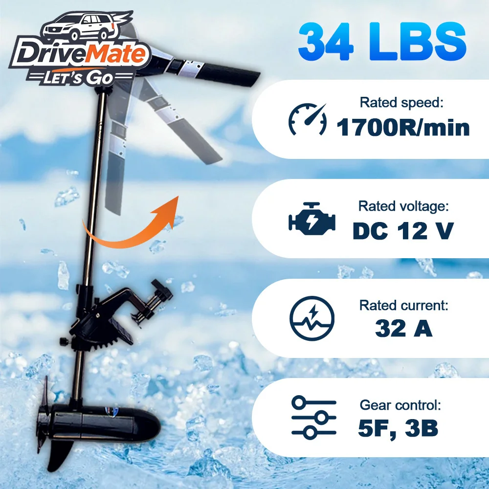 DC 12V 34LBS Складной электрический щеточный мотор Лодочный двигатель Складные подвесные моторы
DC 12V 34LBS Складной электрический щеточный мотор Лодочный двигатель Складные подвесные моторы