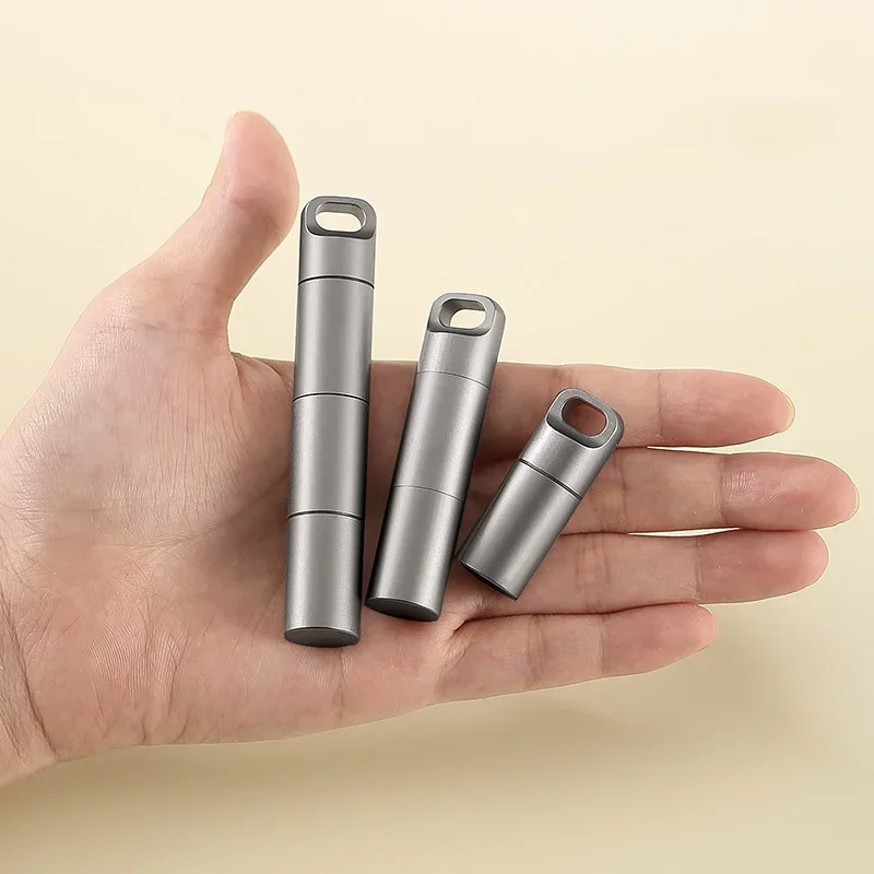 Mini Stainless Steel Sealed Capsule First Aid Cartridge Keychain Outdoor Waterproof Pill Box Camping Pendant Holder Cases Gauze
Mini Stainless Steel Sealed Capsule First Aid Cartridge Keychain Outdoor Waterproof Pill Box Camping Pendant Holder Cases Gauze