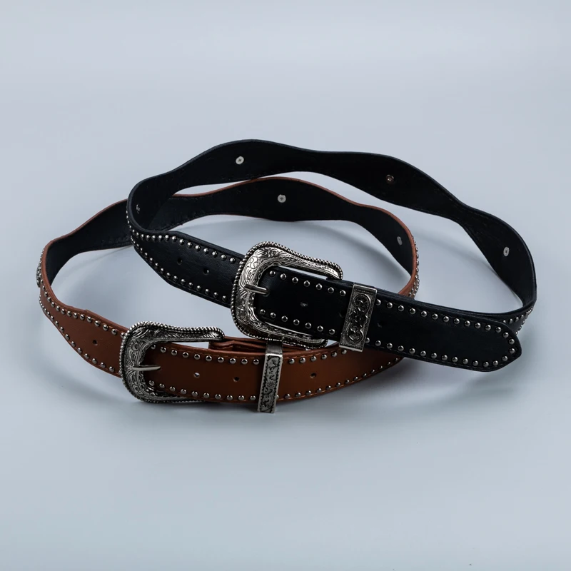 Ladies's Punk Rivet Stud Pin Pattern Buckle Belts For Women Adjustable Waistband waist Cowgirl Decorative Outwear On Jeans Dress
Ladies's Punk Rivet Stud Pin Pattern Buckle Belts For Women Adjustable Waistband waist Cowgirl Decorative Outwear On Jeans Dress