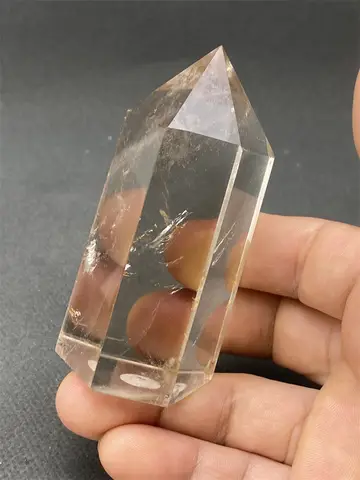 AAA Natural Beautiful Transparent White Crystal Quartz Crystal Tower Aura Specimen Obelisk Wand Home Decoration