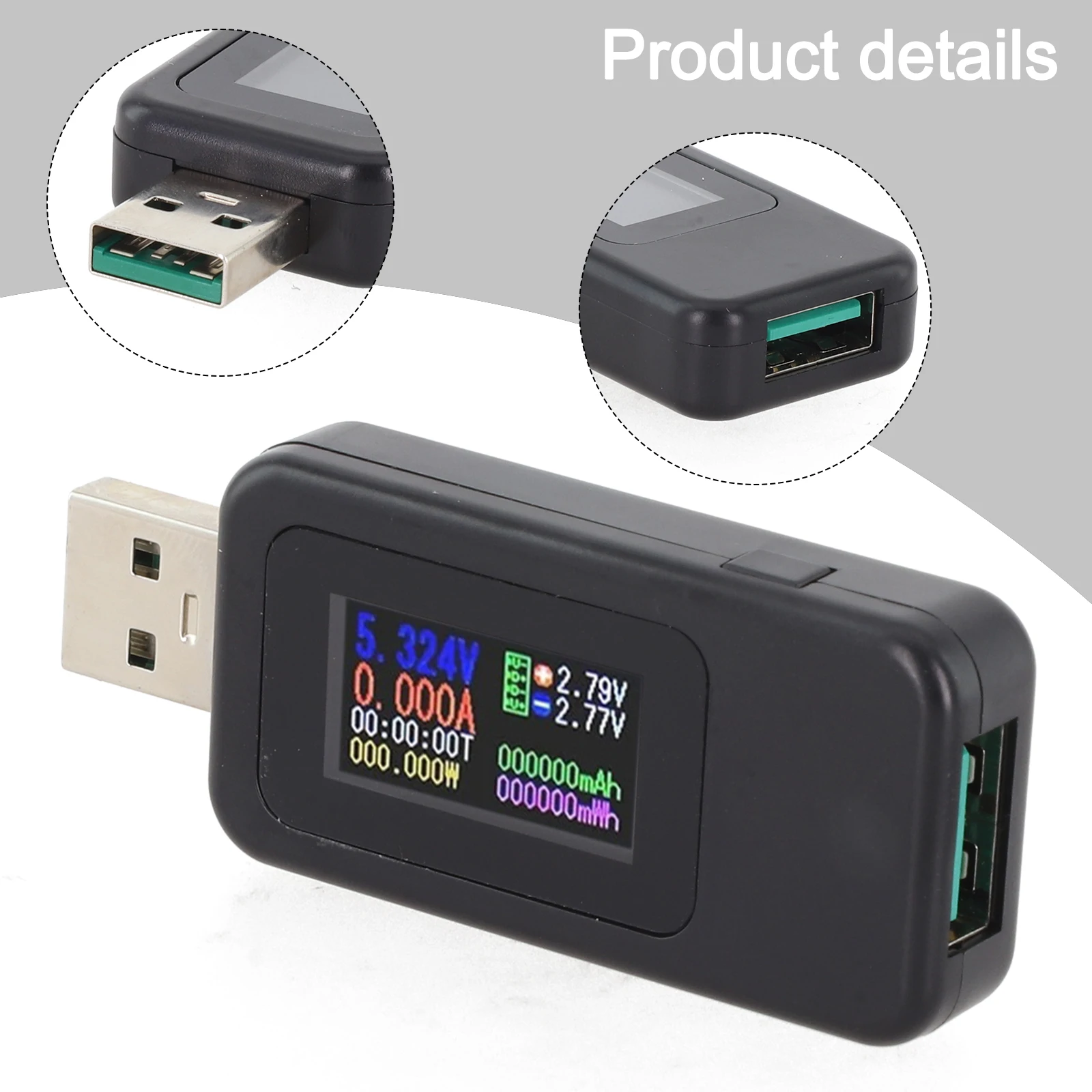 USB Tester Device for Detailed Measurement of Electrical Parameters in Mobile Power Supplies with Storage Capability
USB Tester Device for Detailed Measurement of Electrical Parameters in Mobile Power Supplies with Storage Capability