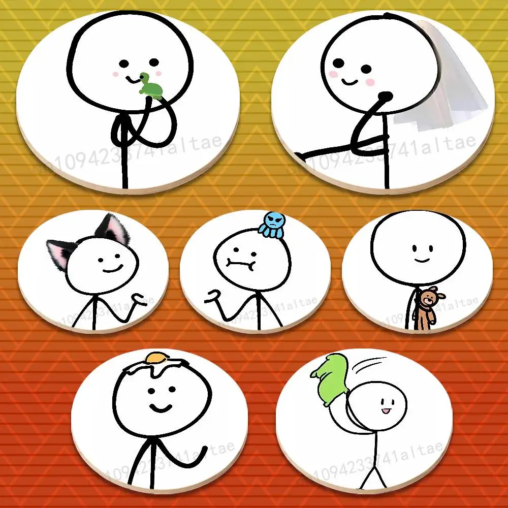 Cute Emoji Stickman Multifunctional Coasters Round Wooden Heat Resistant Non-Slip Home Decor Gift
Cute Emoji Stickman Multifunctional Coasters Round Wooden Heat Resistant Non-Slip Home Decor Gift