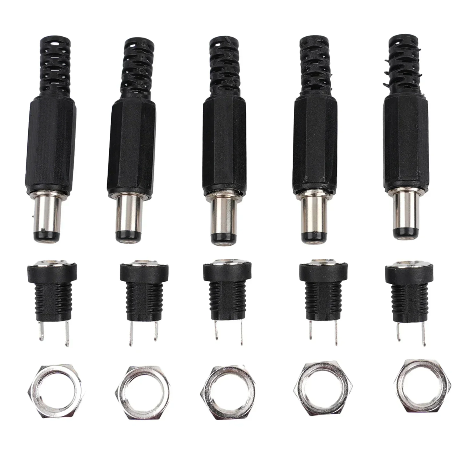 5 Set DC Power Connector 5.5/2.1/2.5/3.5/1.35mm Plug 3A 5V 12V Male Female Jack Socket Screw Nut Panel Mount Adapter
5 Set DC Power Connector 5.5/2.1/2.5/3.5/1.35mm Plug 3A 5V 12V Male Female Jack Socket Screw Nut Panel Mount Adapter