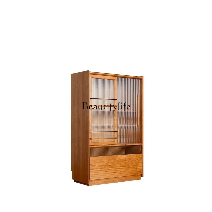 Living room cherry wood storage cabinet against the wall solid wood storage cabinet
Living room cherry wood storage cabinet against the wall solid wood storage cabinet