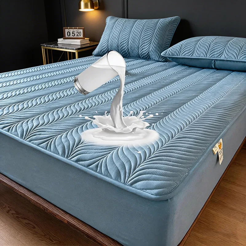 New 1pc Waterproof Fitted Sheet Thickened Mattress Protector with Elastic Band Pillowcase Not Included Multiple Sizes Available
New 1pc Waterproof Fitted Sheet Thickened Mattress Protector with Elastic Band Pillowcase Not Included Multiple Sizes Available