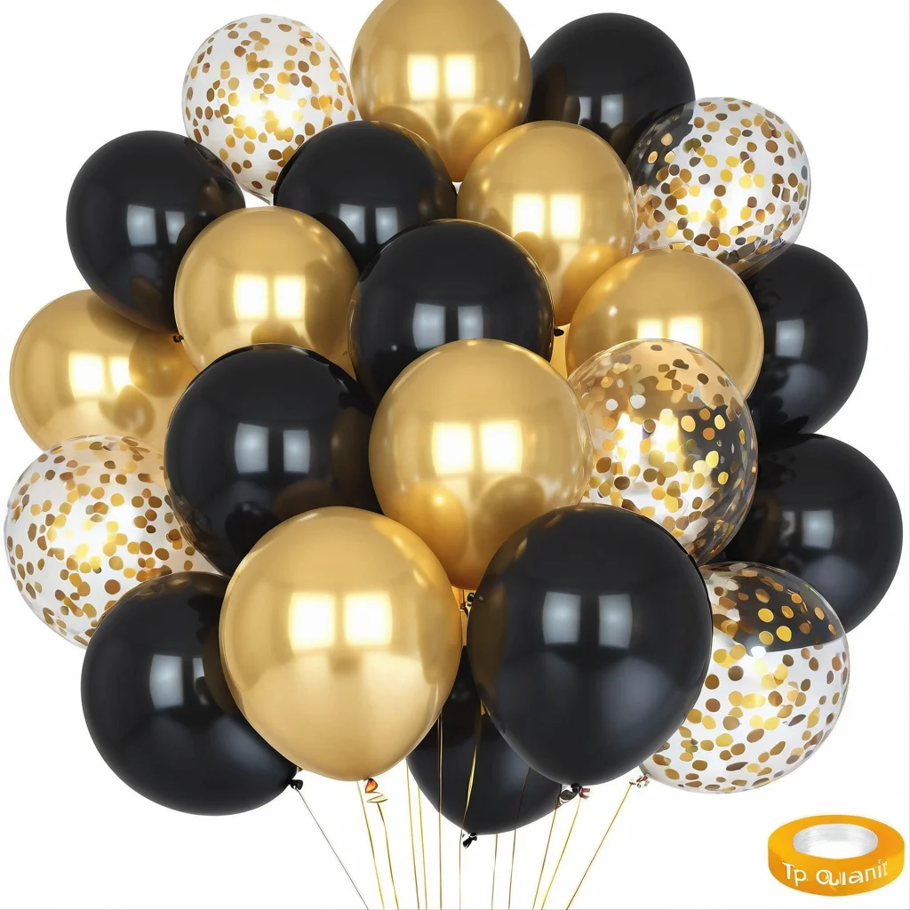 16pcs Black and Metallic Gold Balloons for Birthday New Year Wedding Graduation Party Baby Shower Decorations
16pcs Black and Metallic Gold Balloons for Birthday New Year Wedding Graduation Party Baby Shower Decorations