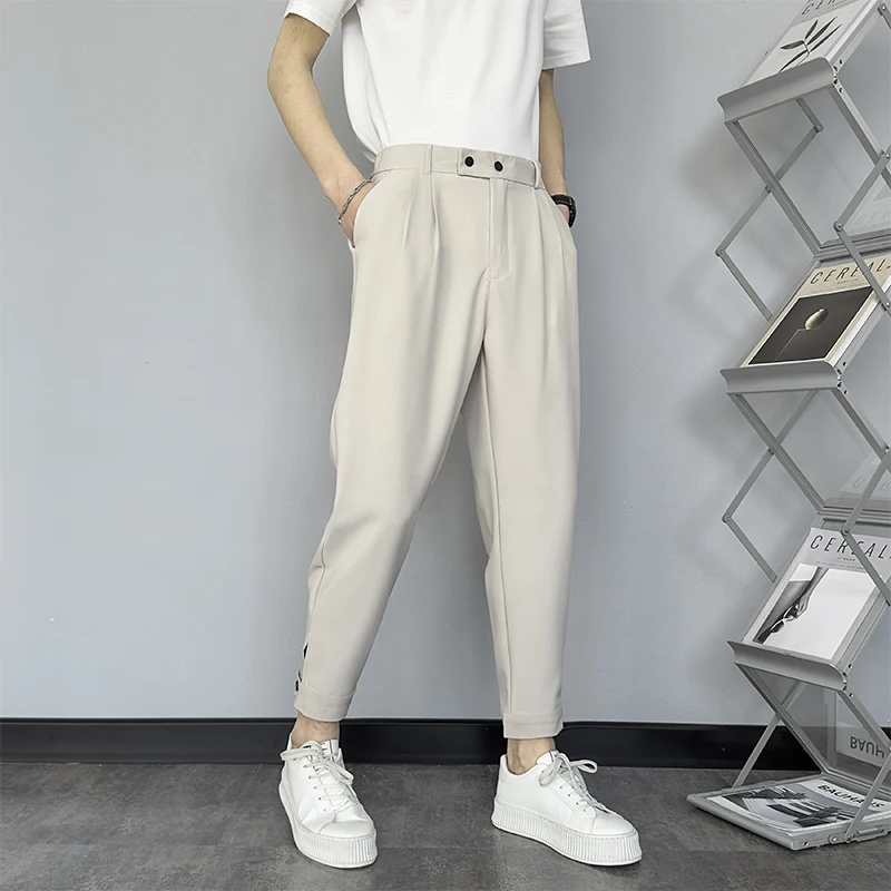 Khaki Color Men's Casual Pants Summer Slim Fit High Waist Trendy Youthful Sle Nine Points Harlan Pants Harbin Footwear
Khaki Color Men's Casual Pants Summer Slim Fit High Waist Trendy Youthful Sle Nine Points Harlan Pants Harbin Footwear