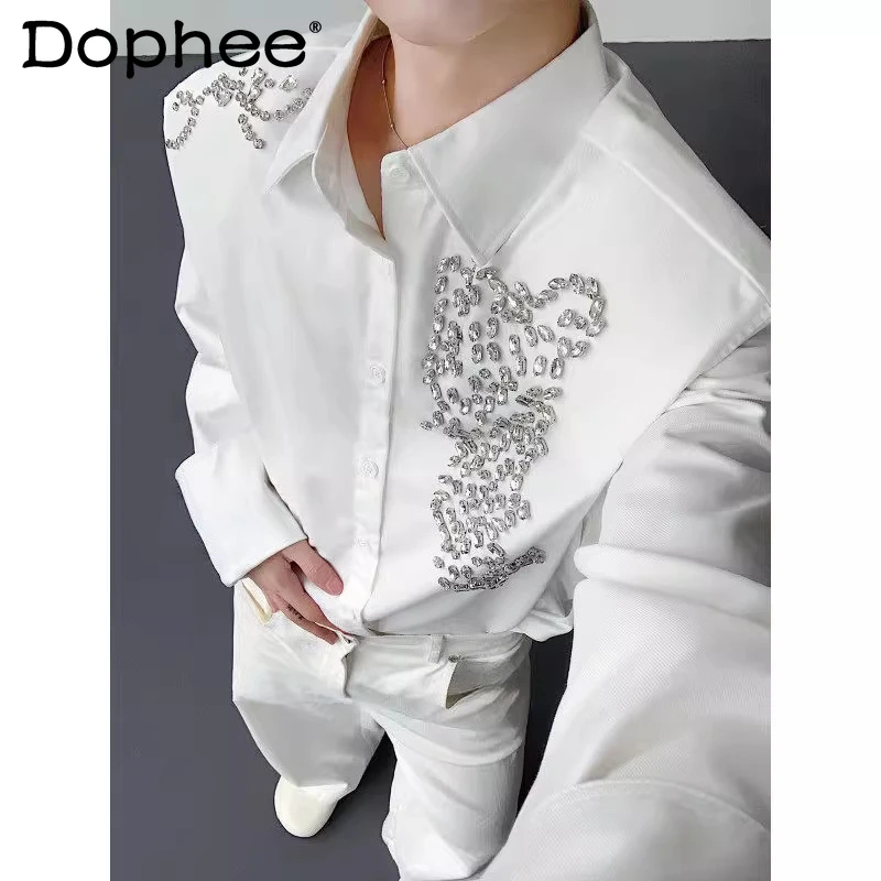 Мужские осенние новые модные рубашки высокого класса 2025 года, модные великолепные топы со стразами, мужские роскошные уникальные красивые рубашки с длинными рукавами
Мужские осенние новые модные рубашки высокого класса 2025 года, модные великолепные топы со стразами, мужские роскошные уникальные красивые рубашки с длинными рукавами