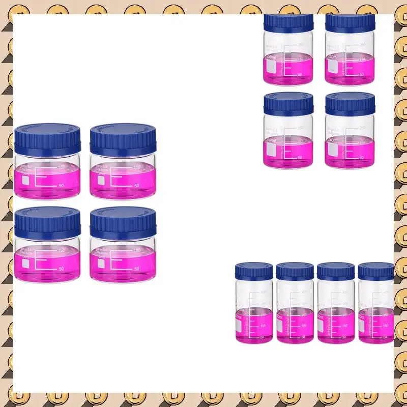 A003 4 Pack Reagent Media Storage Bottles, Borosilicate Glass Wide Mouth Graduated Round Bottles With GL32 Screw Cap
A003 4 Pack Reagent Media Storage Bottles, Borosilicate Glass Wide Mouth Graduated Round Bottles With GL32 Screw Cap