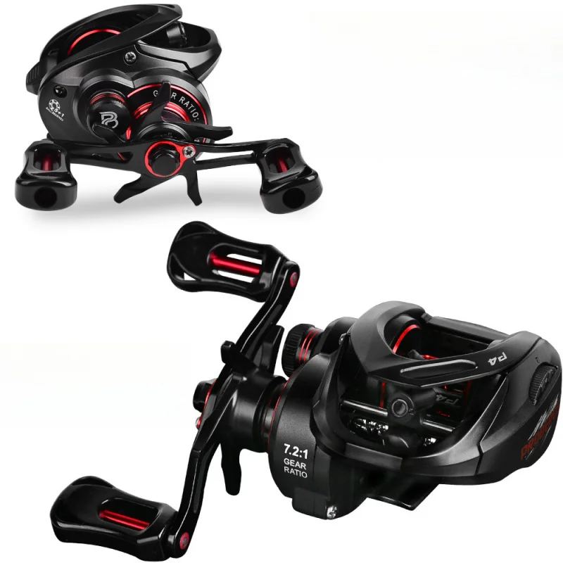 7.2:1 Baitcasting Reel, 5+1BB Metal Crank, Long Cast With Drag Alarm, Heavy Duty For Saltwater Freshwater Lure Fishing
7.2:1 Baitcasting Reel, 5+1BB Metal Crank, Long Cast With Drag Alarm, Heavy Duty For Saltwater Freshwater Lure Fishing