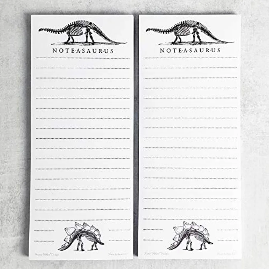 Dinosaur Bones Refrigerator Notepads, NOTE-A-SAURUS - Set of 2 Pads - Notes, To Do List, Grocery List
Dinosaur Bones Refrigerator Notepads, NOTE-A-SAURUS - Set of 2 Pads - Notes, To Do List, Grocery List