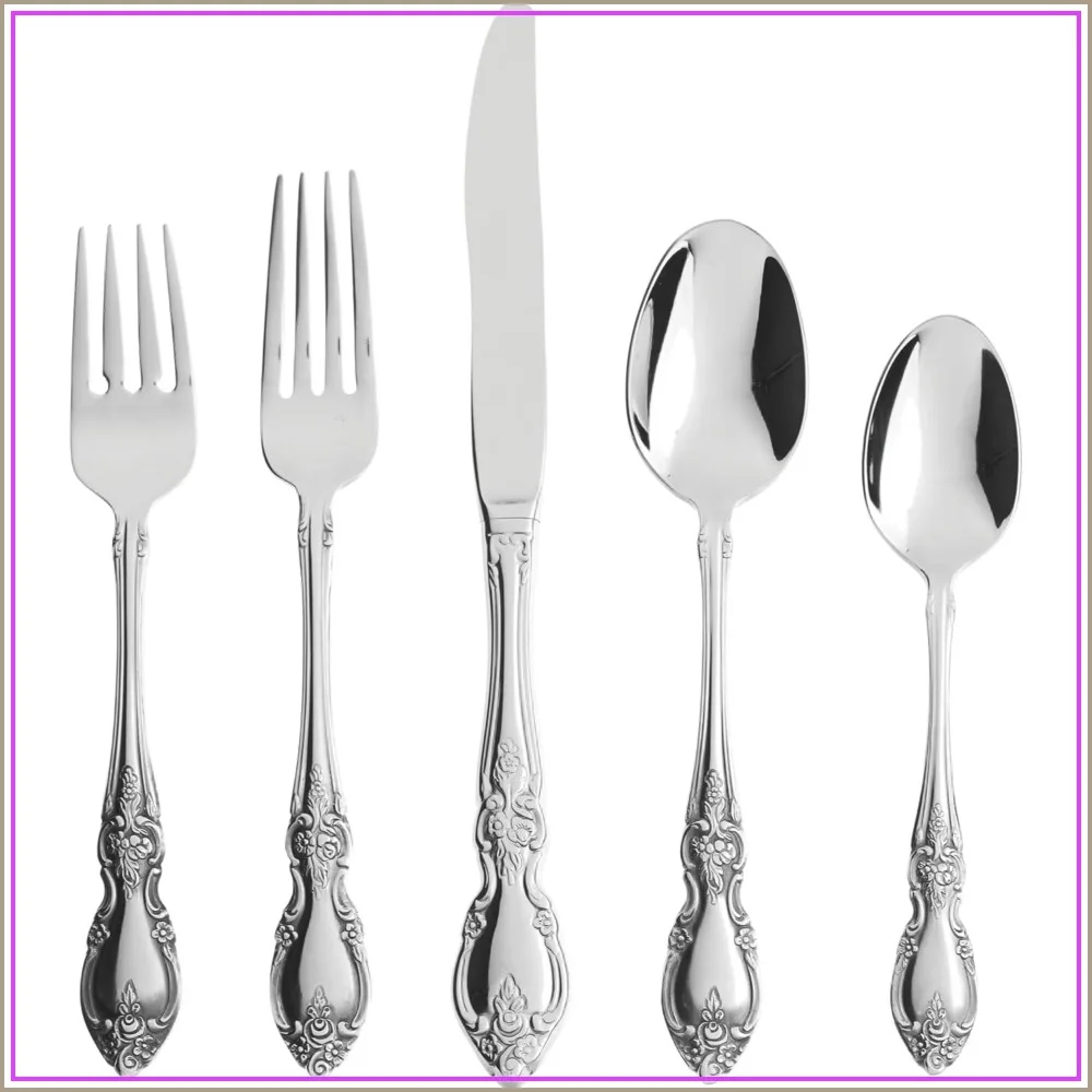 20-Piece Stainless Steel Flatware Set for 4, Louisiana Pattern, Mirror Finish, Dishwasher Safe, Knives Spoons Forks
20-Piece Stainless Steel Flatware Set for 4, Louisiana Pattern, Mirror Finish, Dishwasher Safe, Knives Spoons Forks