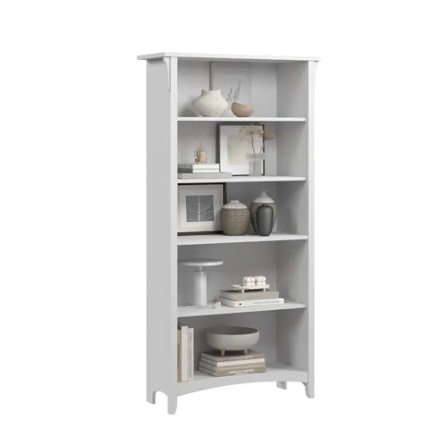 Высокий книжный шкаф Bush Furniture Salinas с 5 полками, чисто белый, для гостиной, домашнего офиса или прихожей, с большим объемом хранения
Высокий книжный шкаф Bush Furniture Salinas с 5 полками, чисто белый, для гостиной, домашнего офиса или прихожей, с большим объемом хранения