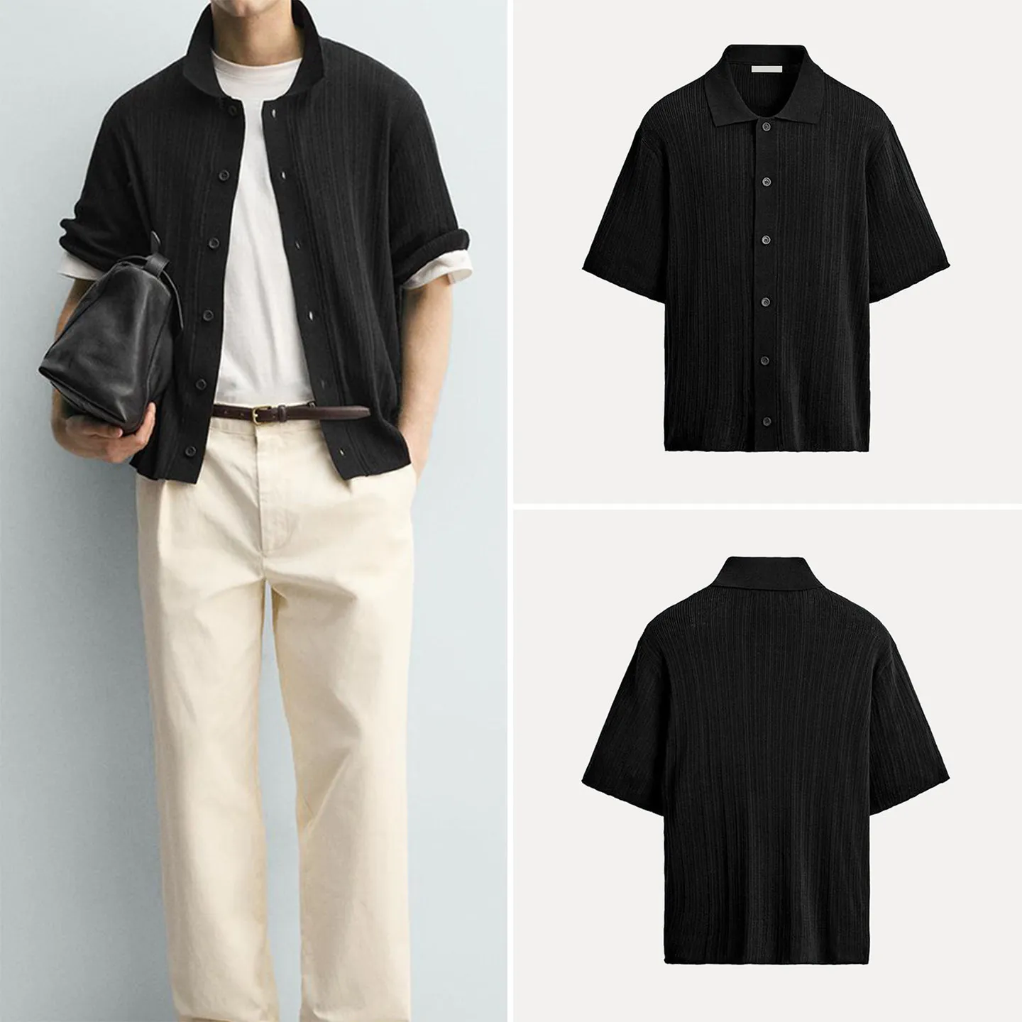 Loose Texture Knitted Short Sleeve Shirt for Men Casual Style Spring 2026 ZADATA Brand Regular Length Open Cardigan
Loose Texture Knitted Short Sleeve Shirt for Men Casual Style Spring 2026 ZADATA Brand Regular Length Open Cardigan