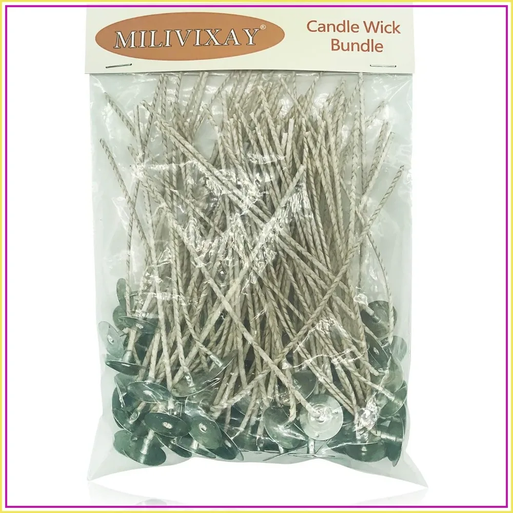 100pcs 8-Inch Soy Candle Wicks, Low Smoke, Cotton Threads with Paper, Thick with Base
100pcs 8-Inch Soy Candle Wicks, Low Smoke, Cotton Threads with Paper, Thick with Base