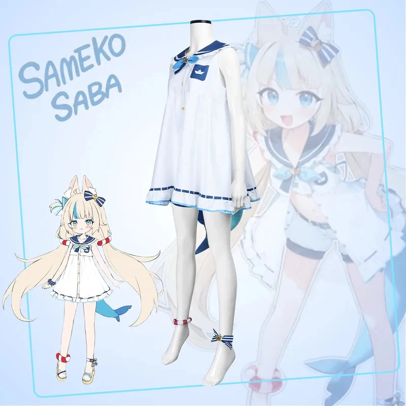 Virtual YouTuber Saba Cosplay Costume Wig Furry Tail Full Set Vtuber Little Shark Gura Reincarnation Sameko Outfits for Wo yy:89
Virtual YouTuber Saba Cosplay Costume Wig Furry Tail Full Set Vtuber Little Shark Gura Reincarnation Sameko Outfits for Wo yy:89