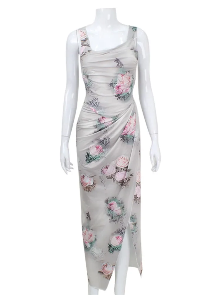 Summer Woman 2 Piece Set Outfit Sexy Halter Top Sleeveless And Skirt Floral Print Two Piece Outfits Backless Slim Temperament
Summer Woman 2 Piece Set Outfit Sexy Halter Top Sleeveless And Skirt Floral Print Two Piece Outfits Backless Slim Temperament