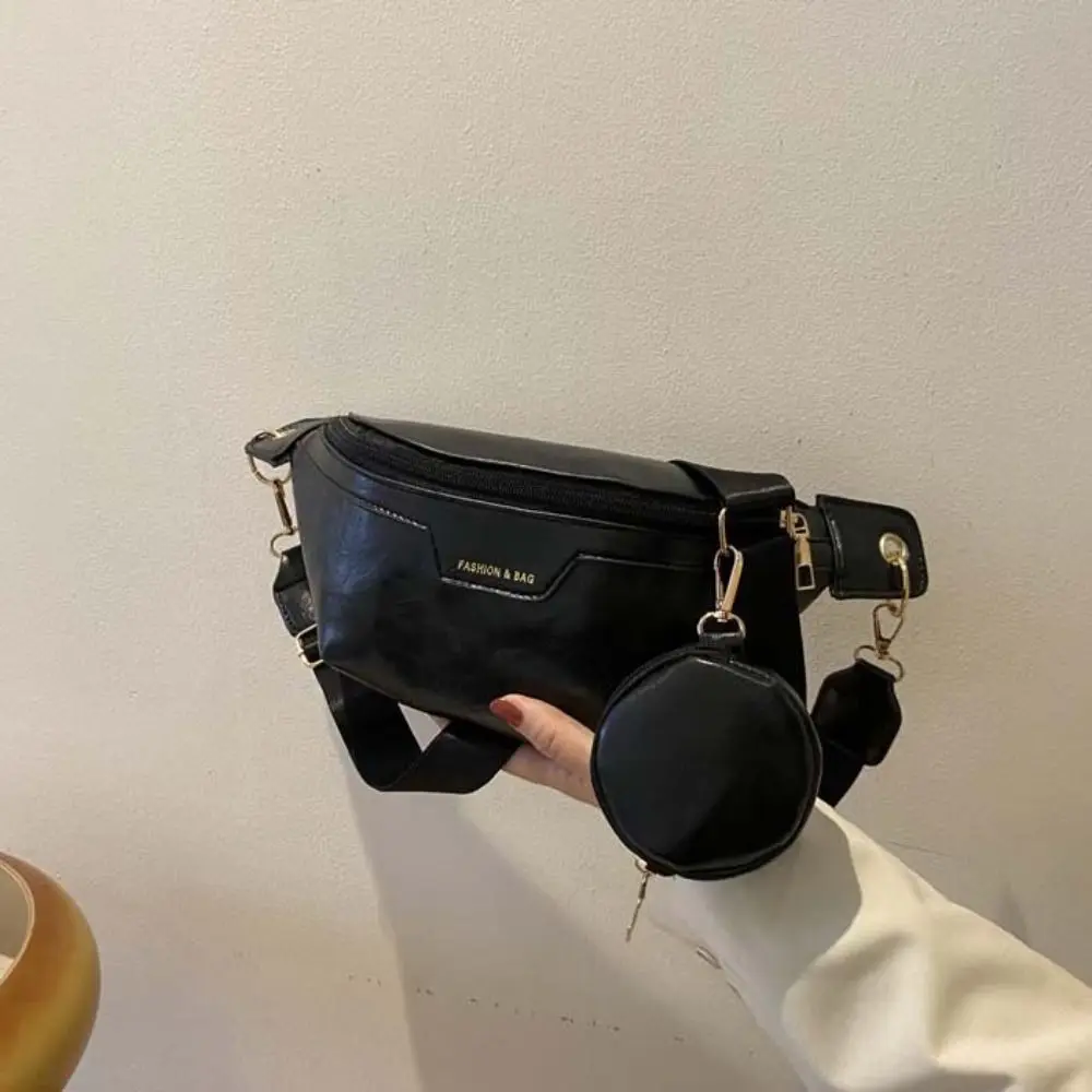 Simple Fanny Packs PU Chest Bag With Coin Purse Half Moon Bag Banana Bag Korean Style Large Capcity Running Waist Bag Student
Simple Fanny Packs PU Chest Bag With Coin Purse Half Moon Bag Banana Bag Korean Style Large Capcity Running Waist Bag Student