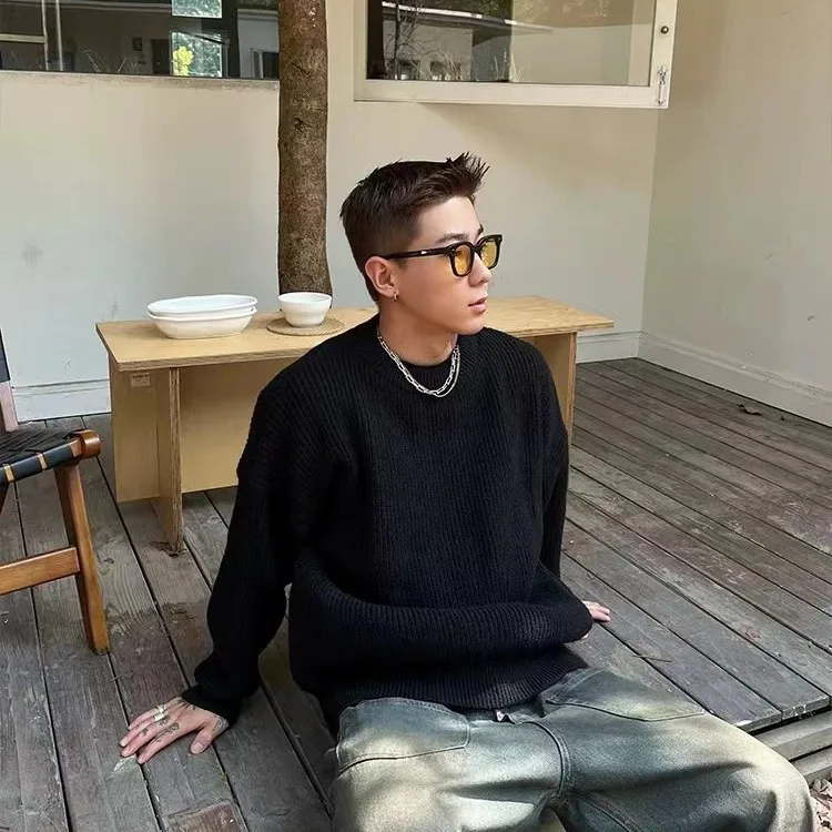 Корейский коврик с текстурой, дизайн, мужской свободный вязаный свитер, круглый пуловер, осень-зима, модная повседневная молодежная одежда
Корейский коврик с текстурой, дизайн, мужской свободный вязаный свитер, круглый пуловер, осень-зима, модная повседневная молодежная одежда