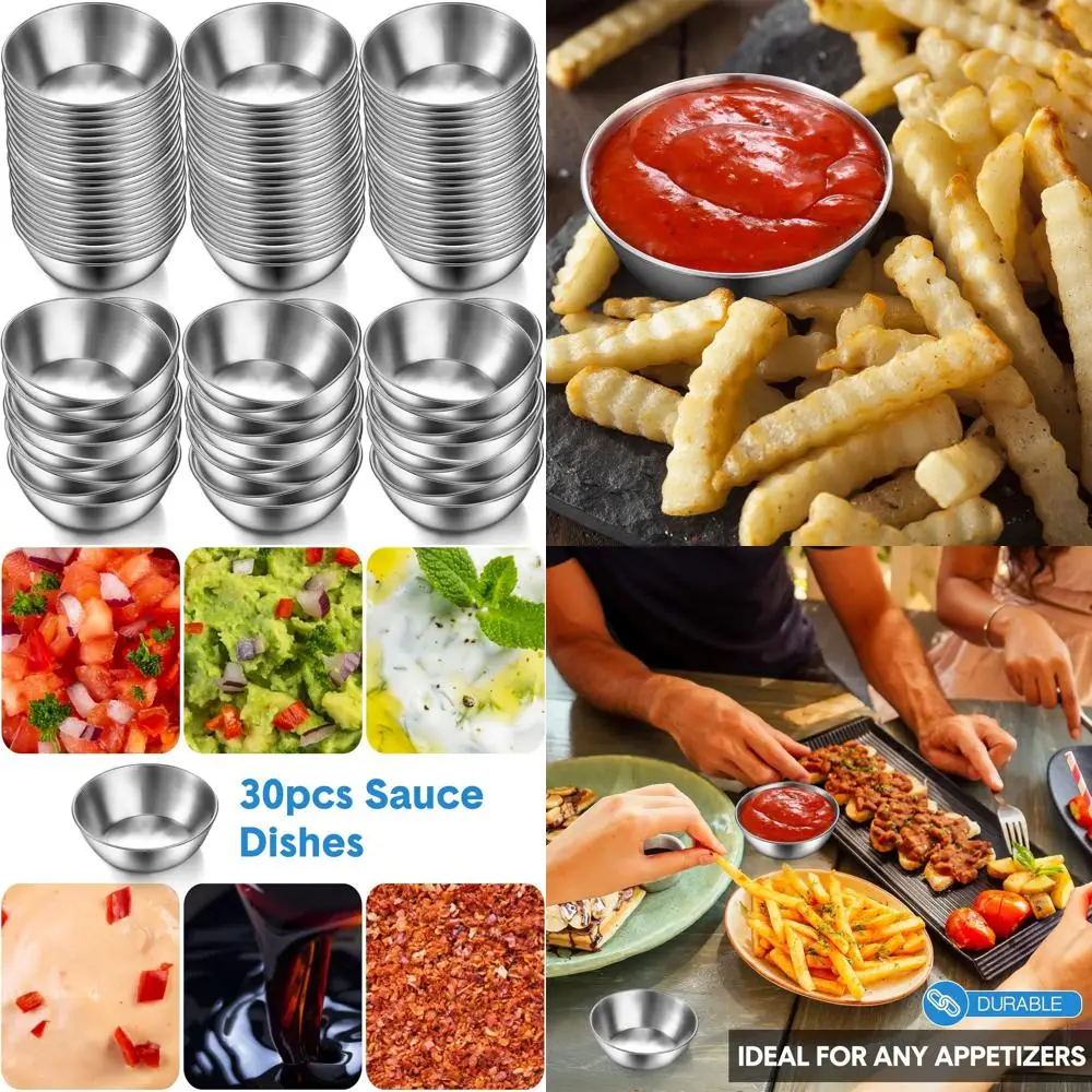 Набор из 100 маленьких чашечек из нержавеющей стали (8,4 см) для соевого соуса, соусов, суши и закусок для вечеринок
Набор из 100 маленьких чашечек из нержавеющей стали (8,4 см) для соевого соуса, соусов, суши и закусок для вечеринок