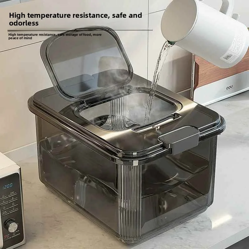 Новый контейнер для хранения риса 2025 года для домашнего использования, пищевой, влагонепроницаемый, защищенный от насекомых, для муки, пластиковый, с поддоном...
Новый контейнер для хранения риса 2025 года для домашнего использования, пищевой, влагонепроницаемый, защищенный от насекомых, для муки, пластиковый, с поддоном...