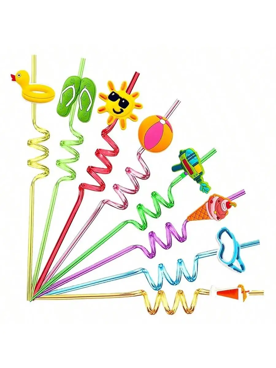 8 Colored Reusable Cartoon Straws - Durable Plastic Straws for Milk, Water, and Cocktails - Perfect for Family Gatherings,
8 Colored Reusable Cartoon Straws - Durable Plastic Straws for Milk, Water, and Cocktails - Perfect for Family Gatherings,