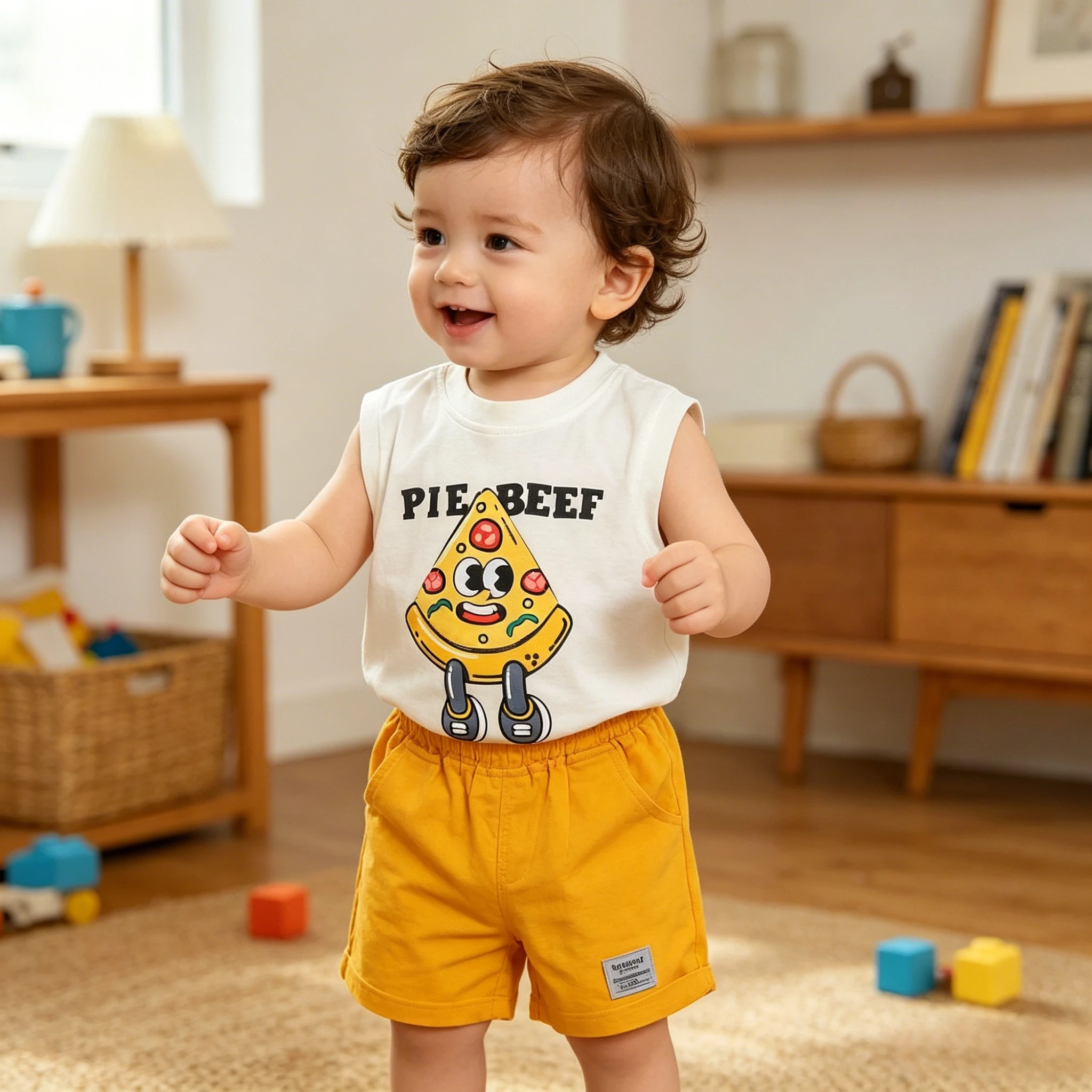 Baby Sleeveless Vest Set, New Summer Arrival
Baby Sleeveless Vest Set, New Summer Arrival
