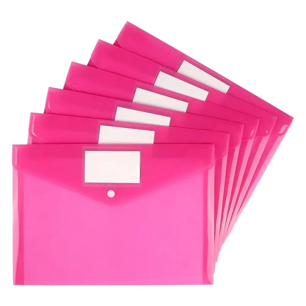 6 Pack Clear Document Folders Plastic Envelopes Poly Envelopes File Envelopes with Label Pocket and Snap Button for Home Work
6 Pack Clear Document Folders Plastic Envelopes Poly Envelopes File Envelopes with Label Pocket and Snap Button for Home Work