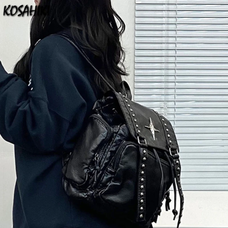 Streetwear Punk Cross Students Backpack Vintage All Match Trendy Women's Bags Japanese Y2k Aesthetic Casual Fashion Backpacks
Streetwear Punk Cross Students Backpack Vintage All Match Trendy Women's Bags Japanese Y2k Aesthetic Casual Fashion Backpacks