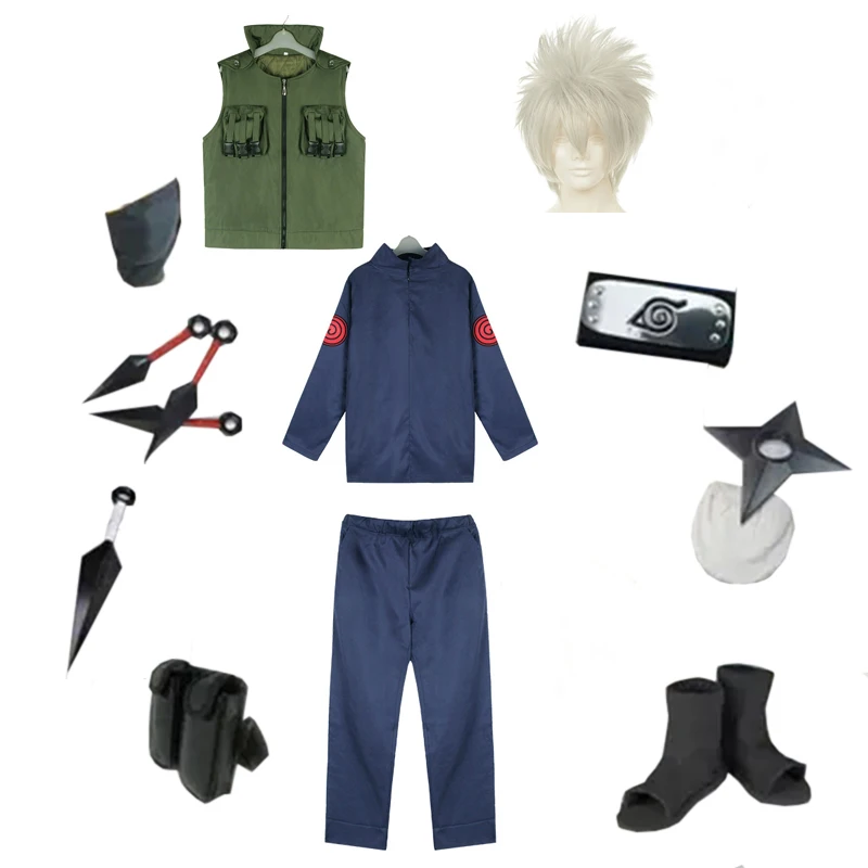 Brdwn Copsplay Konoha Ninja Hatake Kakashi Suit Unisex Party Halloween Costume (Vest Shoes Headband Kunai Gloves)
Brdwn Copsplay Konoha Ninja Hatake Kakashi Suit Unisex Party Halloween Costume (Vest Shoes Headband Kunai Gloves)