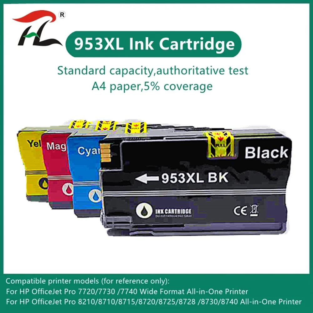 Compatible Ink Cartridge for hp953 953 953XL for HP pro 7740 8210 8218 8710 8715 8718 8719 8720 8725 8728 8730 8740 printer
Compatible Ink Cartridge for hp953 953 953XL for HP pro 7740 8210 8218 8710 8715 8718 8719 8720 8725 8728 8730 8740 printer