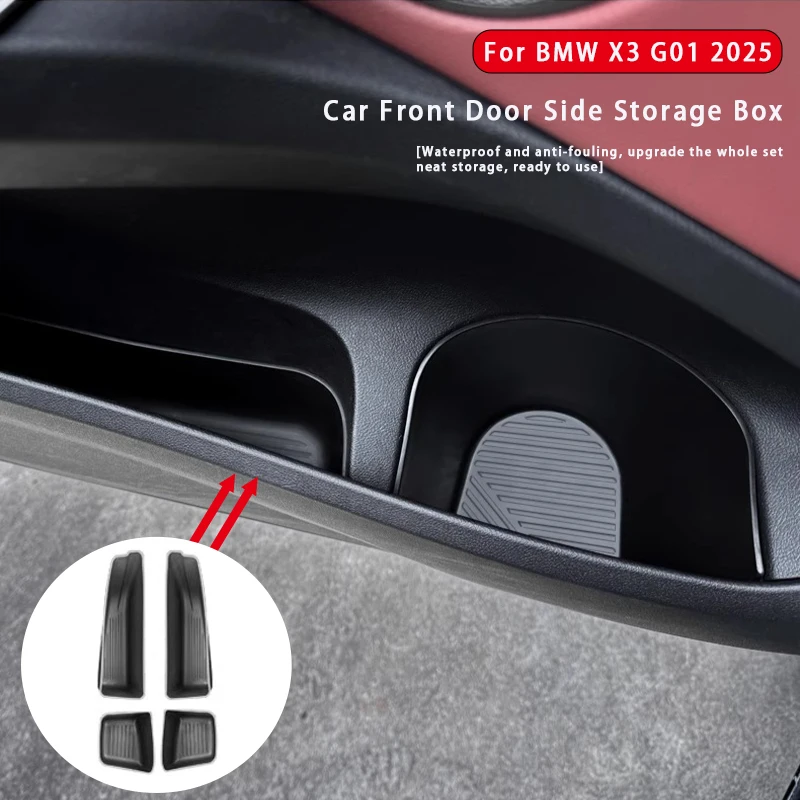 For BMW X3 G01 2025 4PCS Car Front Door Side Storage Box TPE Front Door Organizer Tray Car Interior Accessories
For BMW X3 G01 2025 4PCS Car Front Door Side Storage Box TPE Front Door Organizer Tray Car Interior Accessories