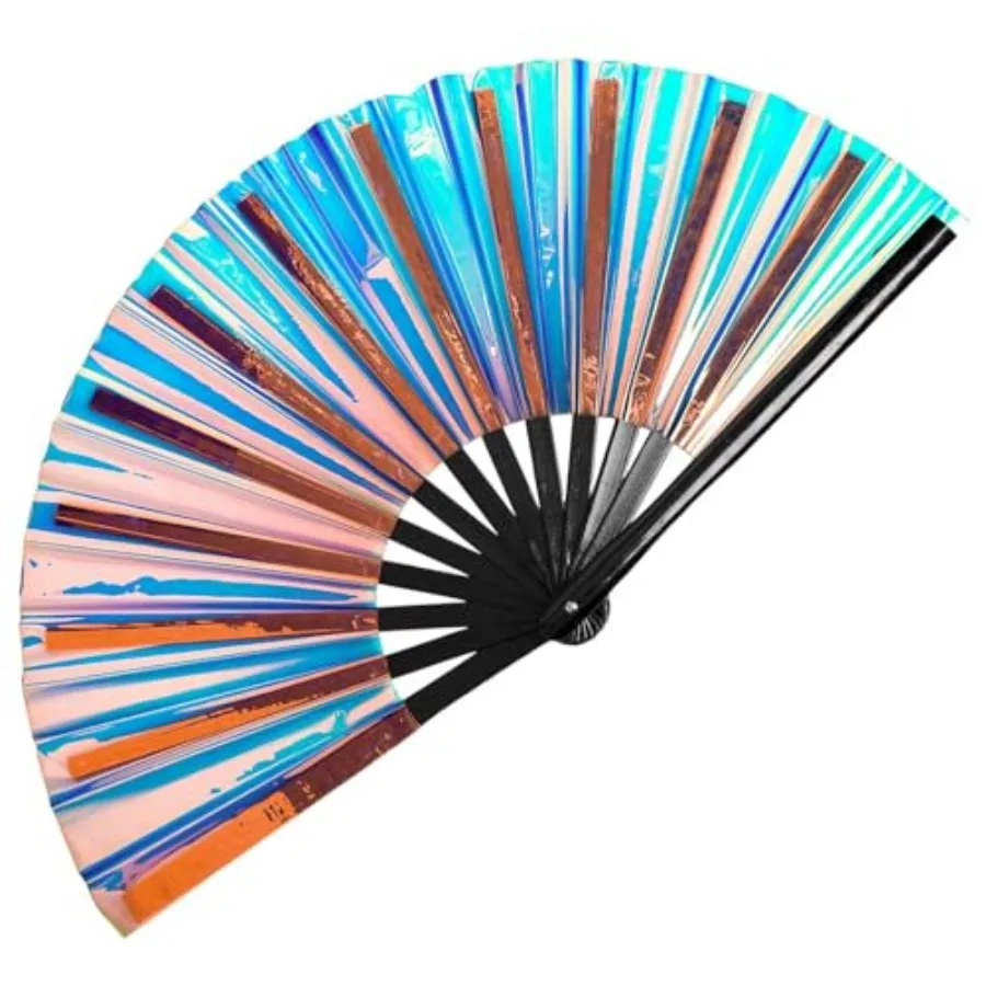 Large Clack Hand Rave Fan Holographic Folding Popping Line Dance Fan Foldable Handheld Clacking Fans for Line Dancing Craft Las
Large Clack Hand Rave Fan Holographic Folding Popping Line Dance Fan Foldable Handheld Clacking Fans for Line Dancing Craft Las