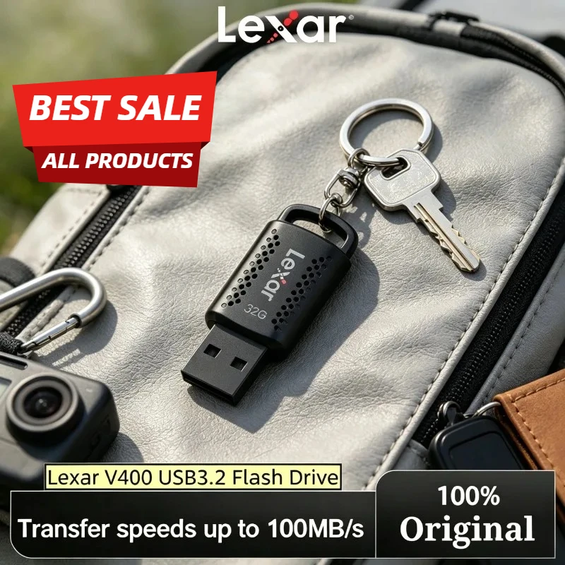 Lexar Hot Sale Original USB 3.2 USB Flash Drive V400 Pen Drive 32GB 64GB 128GB Black Memory Stick Flash U Disk for Computer
Lexar Hot Sale Original USB 3.2 USB Flash Drive V400 Pen Drive 32GB 64GB 128GB Black Memory Stick Flash U Disk for Computer