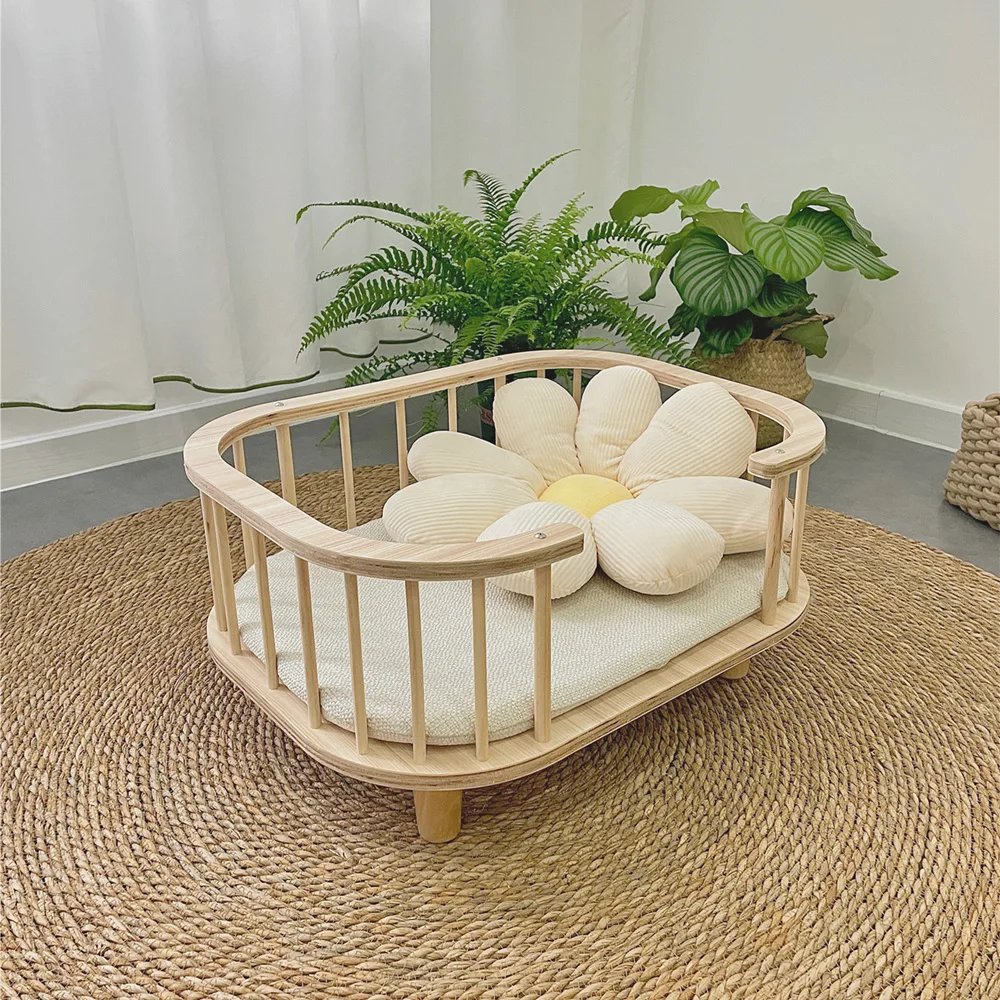Solid wood pet dog bed cat bed off the ground breathable four seasons universal moisture-proof removable pet nest medium
Solid wood pet dog bed cat bed off the ground breathable four seasons universal moisture-proof removable pet nest medium