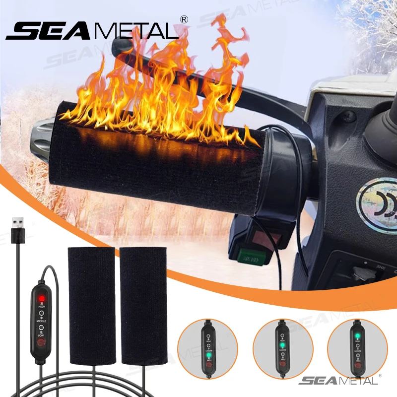 SEAMETAL USB Motorcycle Handlebar Heater Winter Thermal Motorbike Electric Handle Heating Cover Anti-Slip 3-Level Adjustable
SEAMETAL USB Motorcycle Handlebar Heater Winter Thermal Motorbike Electric Handle Heating Cover Anti-Slip 3-Level Adjustable