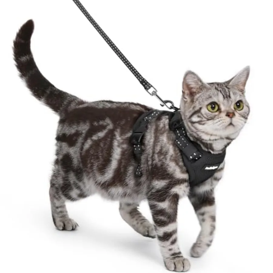 Cat Harness and Leash, Escape Proof Vest with 3 Adjustable Buckles, Soft Comfortable Kitten Harness, Easy to Wear, Reflective f
Cat Harness and Leash, Escape Proof Vest with 3 Adjustable Buckles, Soft Comfortable Kitten Harness, Easy to Wear, Reflective f