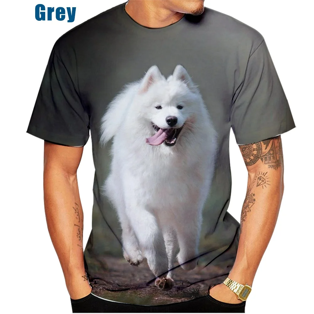 Animal Dog 3D Printing Cute Samoyed Dog Pattern Men's Short-sleeved T-shirt Tops Personality Casual Neutral T-shirt
Animal Dog 3D Printing Cute Samoyed Dog Pattern Men's Short-sleeved T-shirt Tops Personality Casual Neutral T-shirt