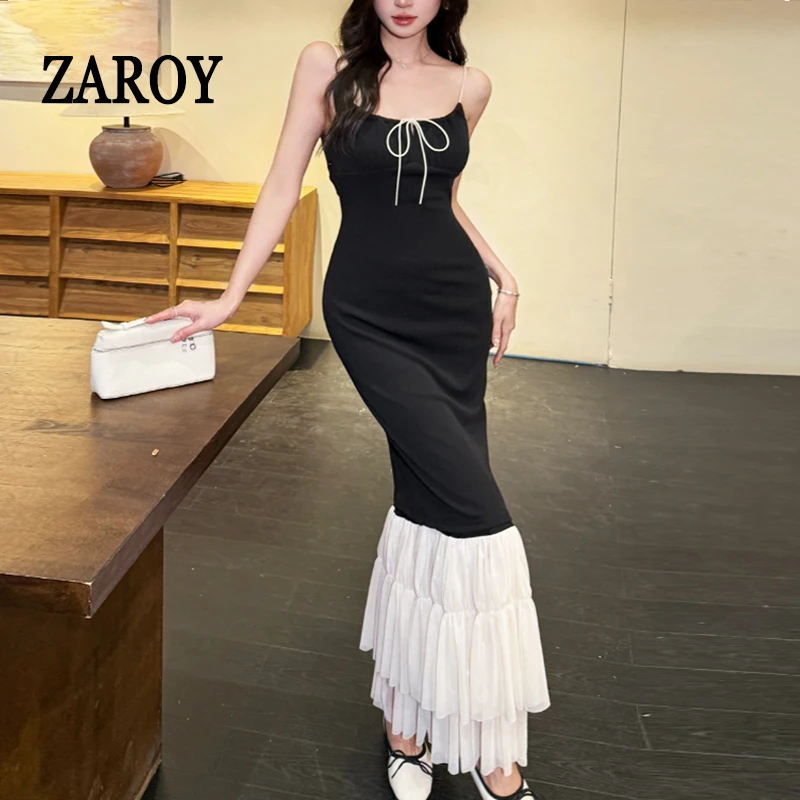 ZAROY French Patchwork Long Mermaid Dress Summer Spaghetti Strap Sleeveless Evening Party Bodcyon Dress Prom Gowns Vestidos
ZAROY French Patchwork Long Mermaid Dress Summer Spaghetti Strap Sleeveless Evening Party Bodcyon Dress Prom Gowns Vestidos