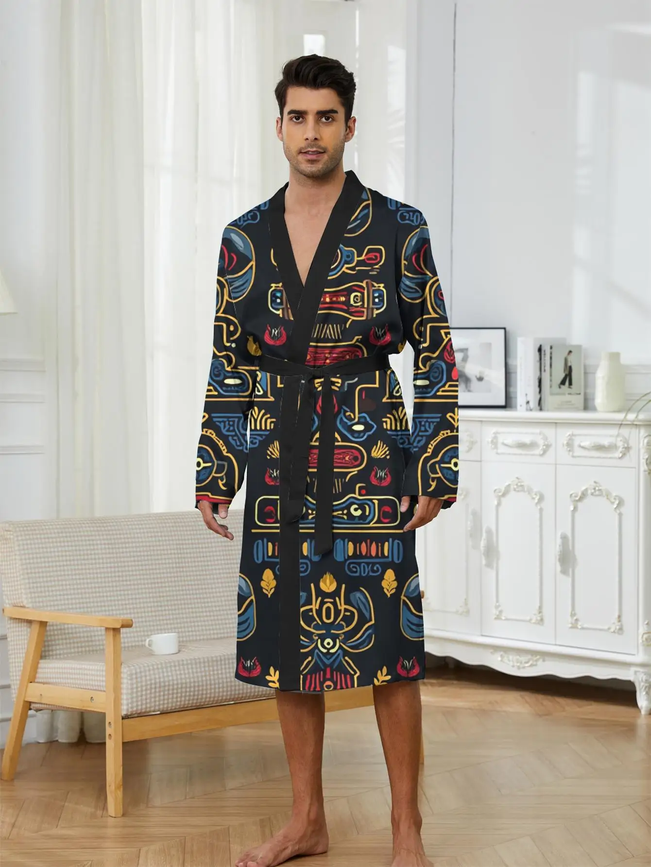 1pc Men'S Robes 2026 Spring/Summer Bathrobe Man Graphic Sleepwear Robes Robe Man 3D Printed Nightie for Men Polyester
1pc Men'S Robes 2026 Spring/Summer Bathrobe Man Graphic Sleepwear Robes Robe Man 3D Printed Nightie for Men Polyester