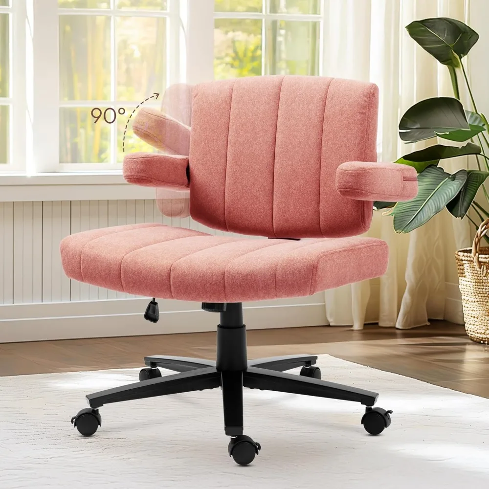 Criss Cross Chair with Wheels, High Back Adjustable Wide Armrest Office Chair, Anti-Grip Fabric Comfort Cushion Modern Style Swi
Criss Cross Chair with Wheels, High Back Adjustable Wide Armrest Office Chair, Anti-Grip Fabric Comfort Cushion Modern Style Swi