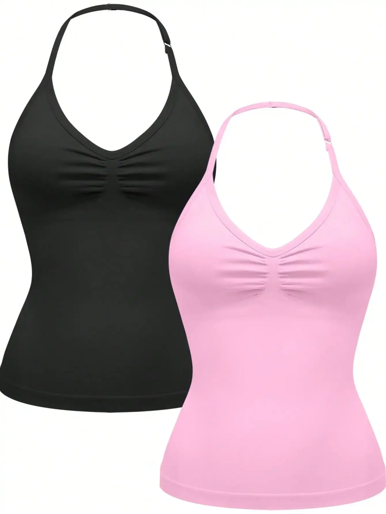 2PCS Women's Basic Halter Neck Solid Impact Longline Strappy Top Yoga Sports Bra Removable Padding
2PCS Women's Basic Halter Neck Solid Impact Longline Strappy Top Yoga Sports Bra Removable Padding