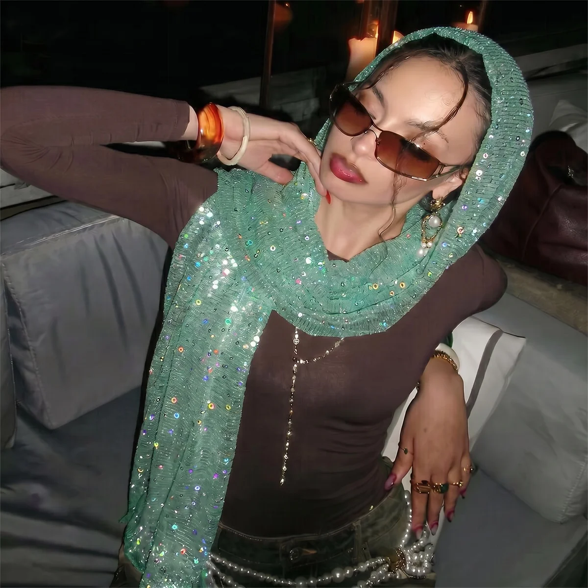 Scarf Luxury Hijab Bandana Handkerchief Silk Scarves Woman Headscarf Female Shawl Turban Neckerchief Soft Party Head Band
Scarf Luxury Hijab Bandana Handkerchief Silk Scarves Woman Headscarf Female Shawl Turban Neckerchief Soft Party Head Band