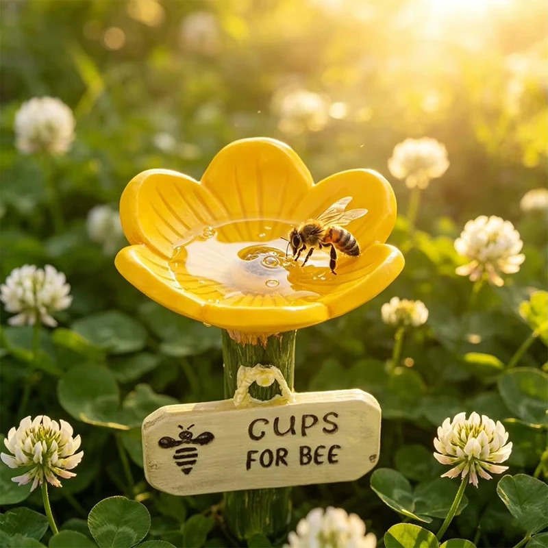 For Garden Water Flower-Shaped Ceramic Bee Watering Station Outdoor Pollinator Hydration Tool Decor For Bee Lovers Gift
For Garden Water Flower-Shaped Ceramic Bee Watering Station Outdoor Pollinator Hydration Tool Decor For Bee Lovers Gift